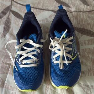 New Balance Kids Sneakers in Blue and Neon Yellow